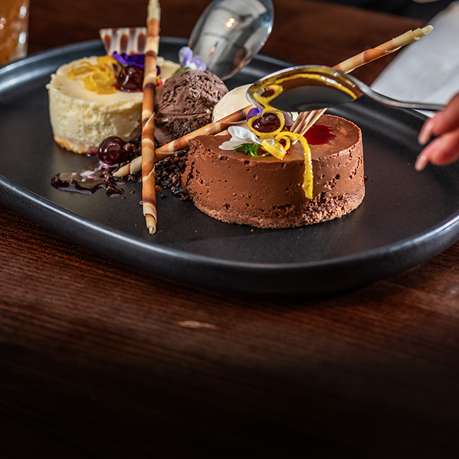 Dessert menu at The King William IV